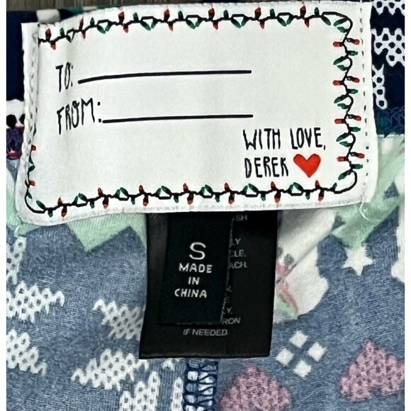 Derek Heart‎ Christmas Lllama Holiday Leggings Small Stretch Low Rise Pant Party - Picture 4 of 5